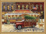 (image for) Route 66 Christmas Diner Counted Cross Stitch Kit